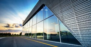 A commercial building managed through easy work order's enterprise saas system