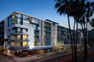 A residential apartment complex managed through easy work order's enterprise saas system
